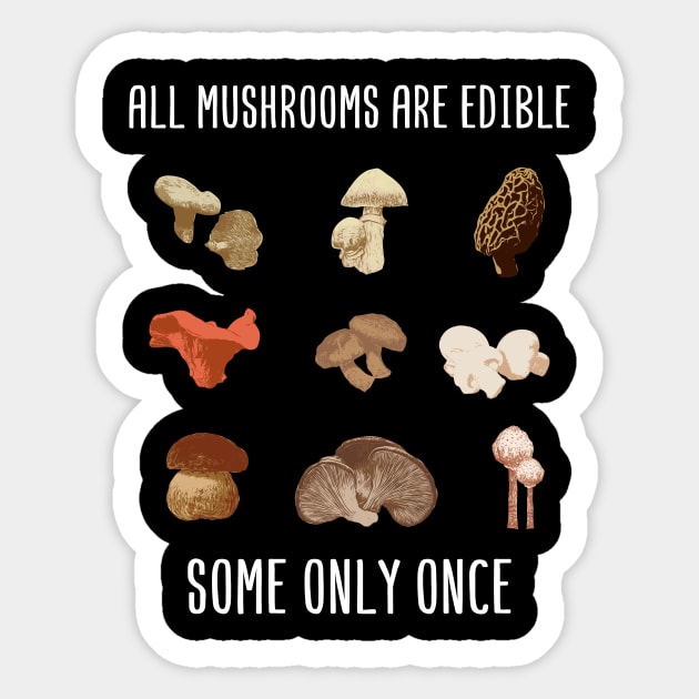 Mushroom Hunter print I Poisonous Mushrooms and Fungi Sticker by biNutz